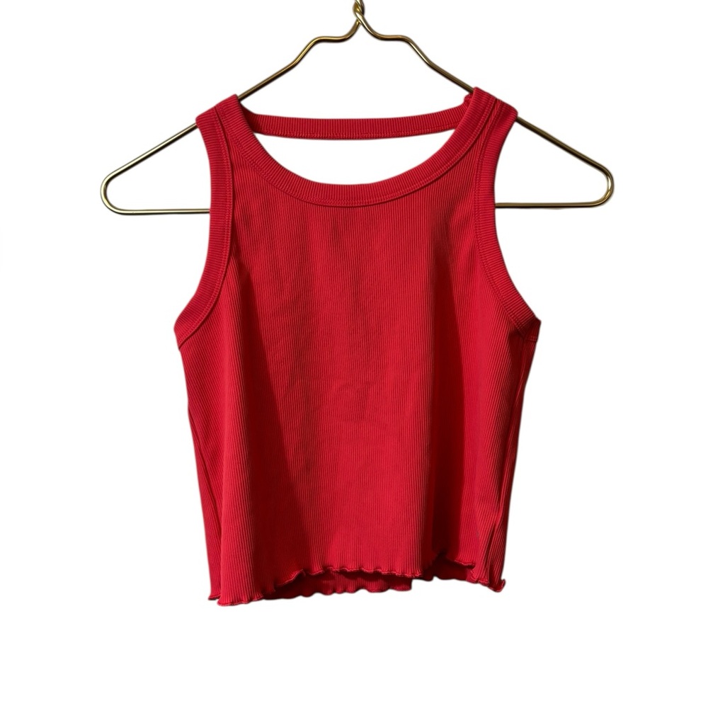 FREELY | ribbed crop tank top large